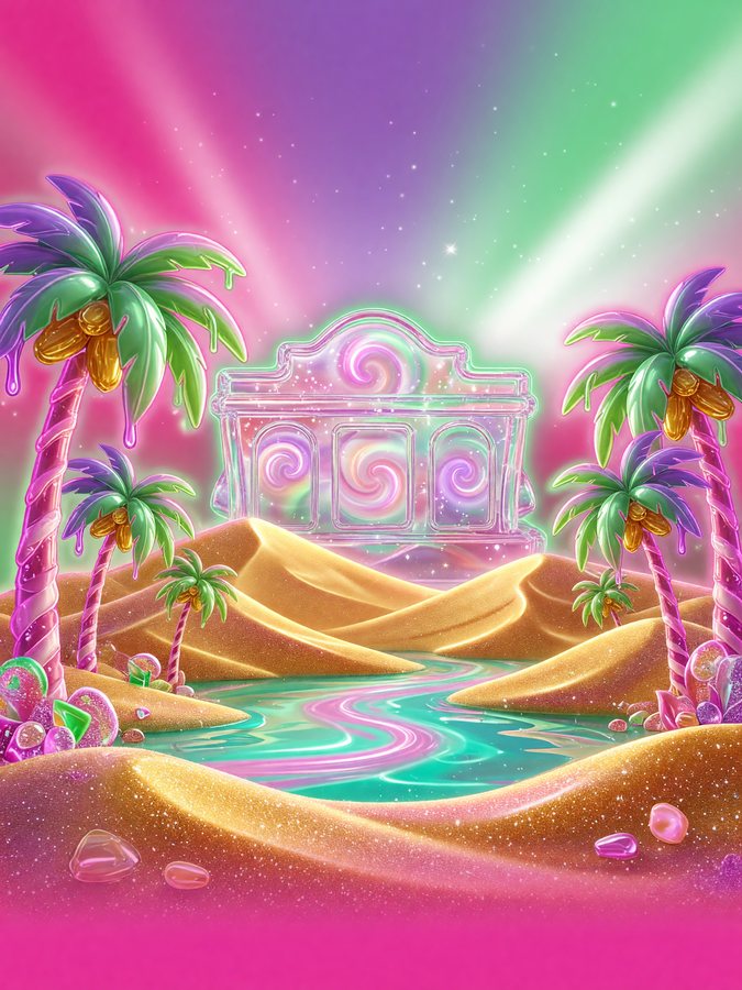 Desert Oasis Mirage game art